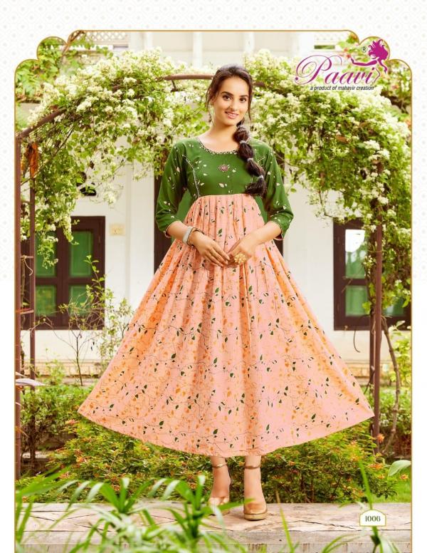 Paavi Passions Vol 3 Fancy rayon Designer Long Kurti Collection